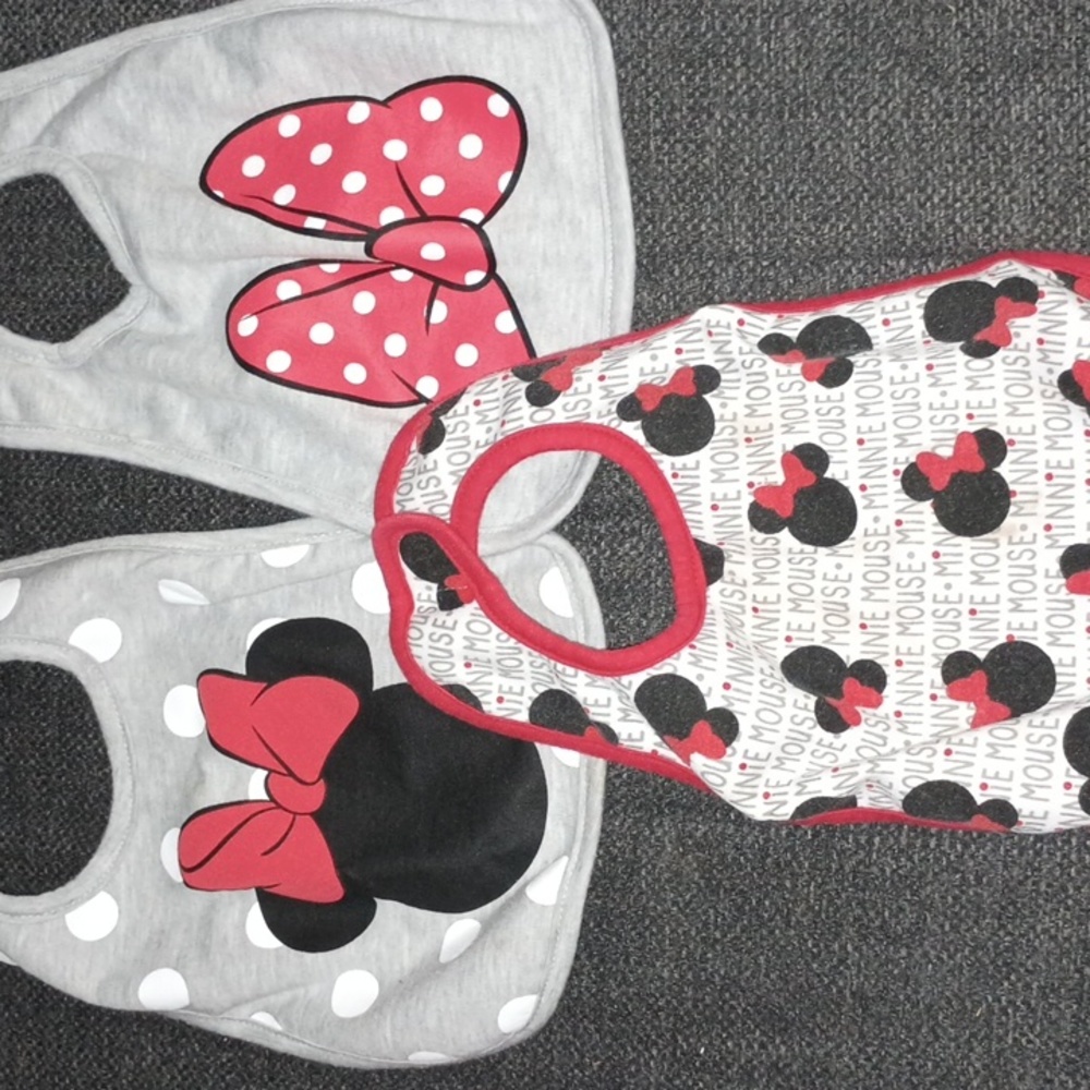 Minne mouse bibs set of three